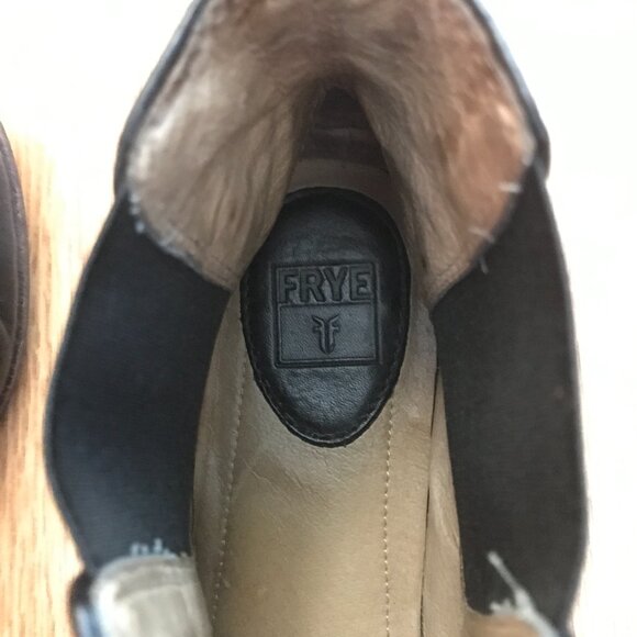 Frye Black Leather Chelsea Boots Size 7 Ankle Booties - Picture 12 of 13